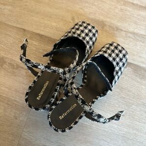 Reformation Marisol Platform Heel Tweed